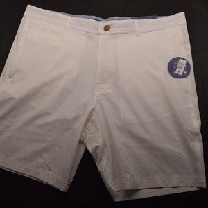 Tailorbyrd Classic White Flat Front Shorts
